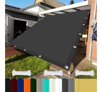 Bâche Dombrages Voiles Solaire 4.5 x 5 m UV Protection avec Oeillets Tissu Polyester Multi Couleur et Taille Filet Protection Solaire pour Terrass Fête Activités Potager, Gris Foncé