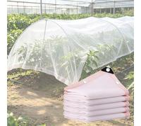 Bâche en maille blanche à 50 % avec œillets - Filet de jardin respirant pour plantes - Clôture d'intimité pour serre, terrasse et pistes de poulet (7,6 x 14,9 m)