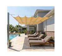 Bâche en Maille d'auvent télescopique en Forme de U, Voile d'ombrage de pergola rétractable résistante aux UV du Soleil, Store Enrouleur en PEHD(W2.6*L8m/W8.53*L26.25ft)