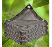 Bâche en maille renforcée pour protection solaire pour jardin, serre, terrasse, protection d'intimité, marron, 4 x 6 m