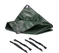 Bâche en PE renforcée 8x10m, 260g/m², avec 4 Cordes de Fixation, œillets en Aluminium Tous Les 50cm, Coins et Bords renforcés - Imperméable, indéchirable, UV stabilisée, Étanche