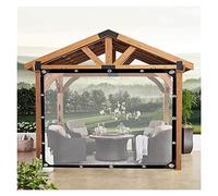 Bâche en plastique imperméable avec œillets, protection contre la pluie pour pergola, porche, tonnelle, cabane - Rideaux latéraux durables et imperméables pour l'intérieur et l'extérieur