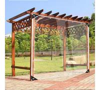 Bâche en plastique transparent résistant aux intempéries, 0,35 mm d'épaisseur, bâche en PVC transparent très résistante et anti-âge pour patio, pergola, porche, tonnelle, balcon (2 x 2 m)