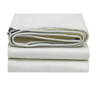 Bâche en Polyéthylène Épaisse, Résistante Aux Déchirures, Polyvalente, Bache Protection avec Œillets et Bords Renforcés, pour Camping, Tente et Bateau(White,300x300cm/9.8x9.8FT)