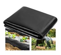 Bâche en polyéthylène noir extra résistante, couverture en plastique imperméable extra épaisse, membrane horticole pour jardin, isolation de construction et protection contre les gravats, feuille de