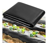 Bâche en polyéthylène noir ultra résistante, couverture en plastique extra épaisse et imperméable, membrane horticole pour jardin, isolation de construction et protection contre les gravats, drap de