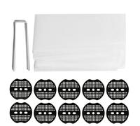 Bâche en polyéthylène transparent très résistante - 2 x 3 m - En plastique polyéthylène - Étanche - Pour jardinage, agriculture, serre, tunnel, meubles + 10 piquets de jardin, 10 rondelles