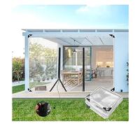 Bâche en PVC avec Fermeture À Glissière, 700 g/m², lourd Bâche Transparente 0.5mm PVC avec Porte Zippée Rideau Exterieur Imperméable pour Pergola, Cabanon, Porche ( Size : H2.1xW5.5m/H6.8xW18ft )
