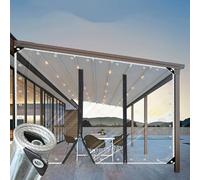 Bâche en PVC avec fermeture éclair pour tonnelle, extérieur, jardin, pergola imperméable, panneaux latéraux transparents et imperméables, panneaux en plastique transparent