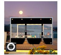 Bâche en PVC Haute résistance avec Fermeture éclair, épaisseur 0,5 mm, 700 g/m², imperméable et indéchirable, idéale pour pergola, terrasse, véranda, Gazebo - H 2,8 m x l 5 m/H 9,1 m x l 1