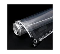 Bâche en PVC Imperméable épaissie Bâche Transparente avec ?illets 0.55mm Épaisseur Couverture de protection exterieur Durable pour Balcon Terrasse Pergola Bâche Industrielle (1.5x3m/4.9x9.8ft)