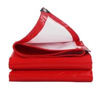 Bâche en PVC imperméable robuste - 4 x 4 m - 0,45 mm d'épaisseur - Résistante aux déchirures et aux déchirures avec œillets et bords renforcés - Résistante aux intempéries - Abri d'extérieur durable