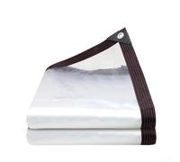 Bâche en PVC transparent haute résistance avec coins et bords renforcés pour une couverture fiable dans des scénarios météorologiques variables (2 x 2)