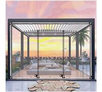 Bâche en PVC transparent pour tonnelle, pergola extérieure, rideaux transparents imperméables pour porche, terrasse, 5,5 x 2,4 m