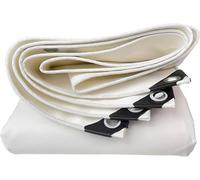 Bâche en Toile imperméable et résistante 3x4m avec œillets métalliques - Bâche Blanche Durable pour Une Utilisation en extérieur, idéale pour Le Camping, Les travaux publics et la constructi