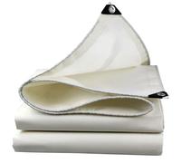 Bâche en Toile Robuste 1,5x3m 2x2m 3x4m 6x8m Bâche imperméable Blanche avec pour Ferme, Camion, Pare-Soleil, Bateau, Couverture de Pile de Bois, Urgence en Cas de Pluie(1x3m)