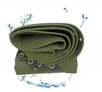 Bâche en Toile Verte Robuste 650 g/m² - Œillets renforcés, Housse de Camping Pliable et épaisse, imperméable et Durable (Plusieurs Tailles Disponibles) 4 m x 4 m
