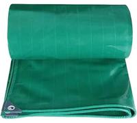Bâche en vinyle imperméable robuste de 18 mm d'épaisseur, housse de camion verte avec œillets antirouille pour une utilisation industrielle et commerciale en extérieur, 1,9 x 1,9 m