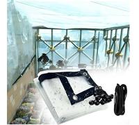 Bâche en Vinyle PVC Transparent 7 x 23 pi, imperméable, résistante au Vent et aux intempéries, Protection Contre Le Soleil et la Pluie, Protection Contre Les déchirures et Le Froid, idéale p