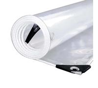 Bâche en vinyle PVC transparent très résistante. Bâche épaisse avec œillets pour une utilisation en extérieur. Idéale pour la protection du toit, le camping et les solutions de couverture lourdes.