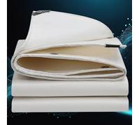 Bâche Épaisse Ultra Résistante 1 x 3 m Imperméable et Lavable, Angles Renforcés, Rectangulaire Bâche Industrielle Couverture Étanche Camion, Meuble de Jardin, Bois, Blanc