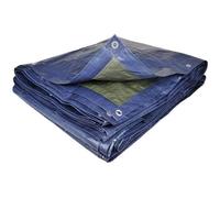 Bâche épaisse ultra résistante - TERRE JARDIN - 6 x 10 m - Vert - 120g/m2