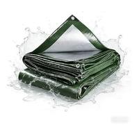 Bâche Étanche 100 x 360 cm Imperméable, Résistante Bâche Imperméable et Résistante avec Œillets pour Meubles de Jardin Bois Piscine Trampoline, Armée Verte