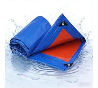 Bâche Étanche 100 x 370 cm Imperméable, Résistante Bâche Imperméable et Résistante avec Œillets pour Meubles de Jardin Bois Piscine Trampoline, Bleu