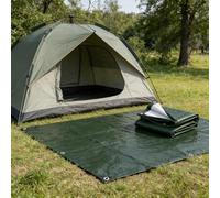 Bâche Étanche 2.5 x 3.5 m Résistante Au Gel et Aux UV Bâche Imperméable et Résistante avec Œillets pour Jardin, Voitures, Piscines, Bateaux, Camping, Armée Verte