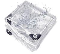 Bâche Étanche 200 x 430 cm Bache de Protection Transparente 400 G/M², Épaisse et Durable, Taille Personnalisable Muiti-Usage pour Exterieur, Jardin, Tonnelle, A