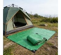 Bâche Étanche 250 x 400 cm Imperméable, Résistante Bâche Imperméable et Résistante avec Œillets pour Meubles de Jardin Bois Piscine Trampoline, Vert