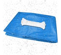 Bâche Étanche 400 x 600 cm Résistante à La Déchirure Bâche Bois Protection Totale Extra Forte pour Meubles de Jardin Bois Piscine Trampoline, Bleu