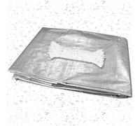 Bâche Étanche 800 x 450 cm Résistante à La Déchirure Bâche Bois Protection Totale Extra Forte pour Meubles de Jardin Bois Piscine Trampoline, Argent