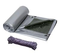 Bâche étanche avec œillets, bâche blanche en polyéthylène de 180 g/m², résistante aux UV, aux intempéries, résistante aux déchirures, pour meubles de jardin, piscine, voiture, bateau, camping