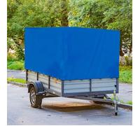 Bâche Étanche de Protection pour Remorque 500 g/m² Bleu 3 x 3 m