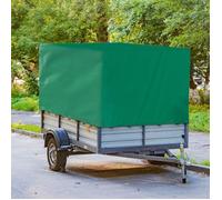 Bâche Étanche de Protection pour Remorque 500 g/m² Vert 3 x 3 m