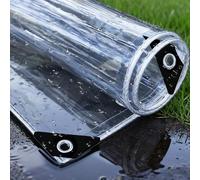 Bâche Étanche Transparente 105 x 150 cm 400G M², Imperméable, Indéchirable, Résistante à La Pluie Bâche Transparentes Exterieur pour Piscine, Jardin, Voiture, Mobilier, A