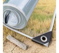 Bâche Étanche Transparente 122 x 198 cm 400G M², Imperméable, Indéchirable, Résistante à La Pluie Bâches de Protection Étanche pour Serre Pergola Camping Jardin Plantes, A