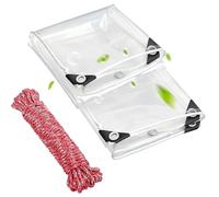 Bâche Étanche Transparente 150 x 320 cm Protection Contre Le Vent Bâche de Protection Imperméable Transparente Isolation des Plantes Utilisable en Extérieur, Couleur Transparente