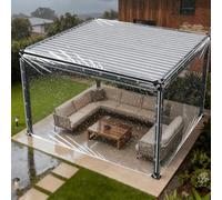 Bâche Étanche Transparente 160 x 300 cm en PVC Bache Transparentes Exterieur Plastique Epaisse Multifonction pour Meubles de Jardin, Couleur Transparente