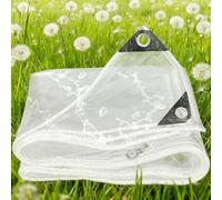 Bâche Étanche Transparente 175 x 340 cm 400G M², Imperméable, Indéchirable, Résistante à La Pluie Bâche Transparentes Exterieur pour Serre Pergola Camping Jardin Plantes, A