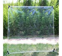 Bâche Étanche Transparente 2.6 x 6 m avec Oeillets, Imperméable, Anti-Déchirure, avec Corde de Bache Transparente Exterieur pour Jardin, Table, Bois, A
