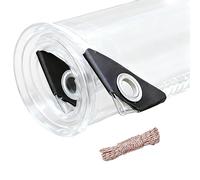 Bâche Étanche Transparente 220 x 290 cm Protection Imperméable Bâche en PVC Epaisse Multifonction pour Serre Pergola Camping Jardin Plantes Voiture, Couleur Transparente