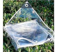 Bâche étanche Transparente 420g/m², 0.3mm Epaisse Multifonction PVC Protection Baches avec œillets, pour Piscine, Jardin, Voiture, Mobilier, Inclure Corde et Serre-câbles (4x6m)