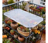 Bâche Étanche Transparente 70 x 160 cm Imperméable et Résistante Bâche Imperméable en PE Transparent Auvent Pliable pour Extérieur Meubles de Jardin Tente, A