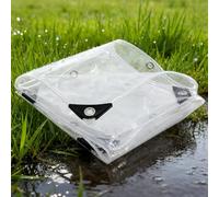 Bâche Étanche Transparente 90 x 350 cm 400G M², Imperméable, Indéchirable, Résistante à La Pluie Auvent Pliable Transparente pour Serre Pergola Camping Jardin Plantes, A
