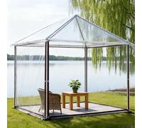 Bâche Étanche Transparente avec Œillets 250 x 900 cm Utilisable en Extérieur Bâche de Protection avec Œillets pour Balcon, Pare-Vent, Bac à Sable, Extérieur, A