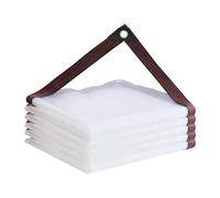 Bâche Étanche Transparente avec Œillets, Bache Couverture Toiture Pliable Serre, Multi-Usages Protection Contre la Pluie et Le Vent, pour Meubles de Jardin, Plantes, Gazebo, Toit