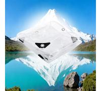 Bâche Étanche Transparente avec Oeillet, Bâche de Protection Contre Le Vent 0.35 mm Epaisse pour Piscine Jardin Voiture Mobilier, Couverture Imperméable 0.9 1 1.5 3 5.2 6.4 7.9 m(7.9x8.5m)