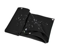 Bache Exterieur Impermeable 110 x 620 cm Revêtue des Deux Côtés, Bâche Armée Bâche avec Œillets Peut Être Personnalisé, pour Piscines/Bateaux/Camping/Tente, Noir